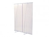 Two Banner Stand jointed together by magnetic tape