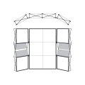 Compact flat structure 3x1 + 3x2 + 3x1