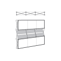 Compact flat structure 3x3 + 1x3