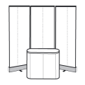 Roll Wall 85 - 3x + PromoPlus flat construction 2x2