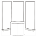 3 Niva Smart Roll Ups with PromoPlus 140 curved